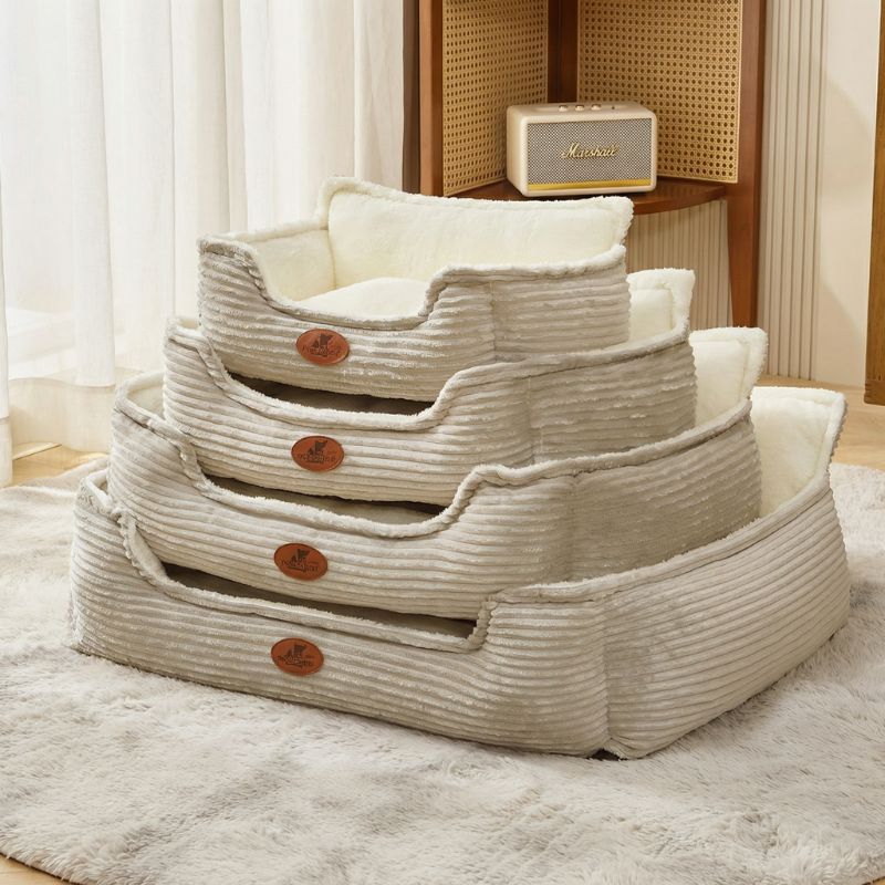 Panier pour Chien - Confort Velours & Housse Lavable | CORDUROY