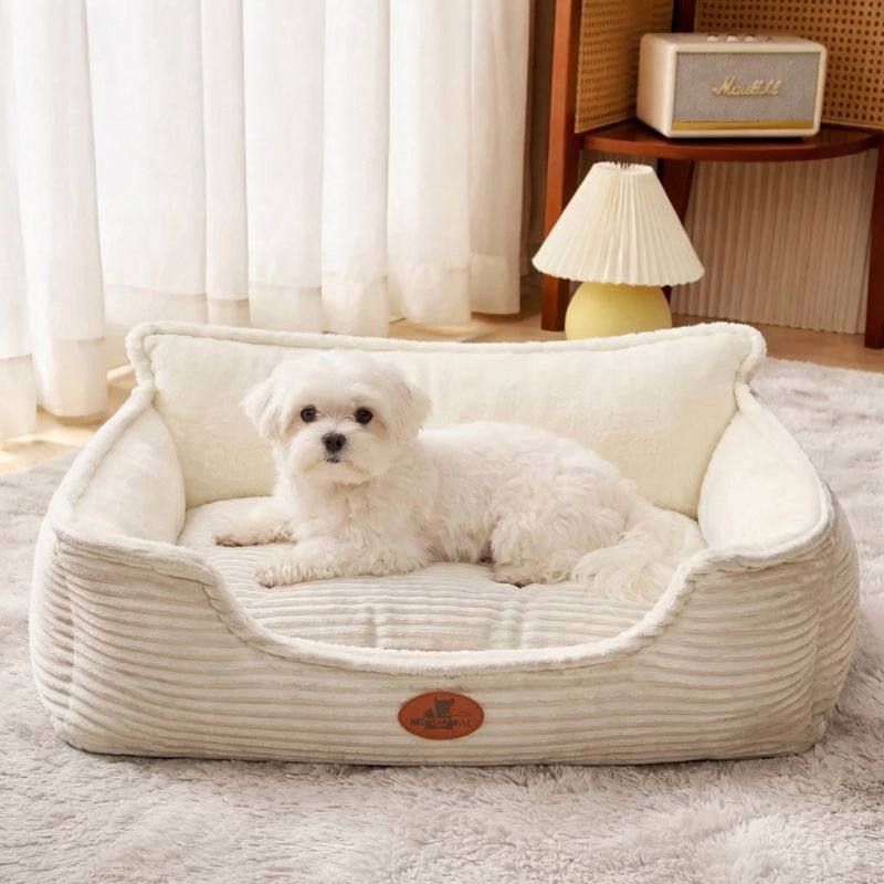 Chien avec Panier pour chien velours CORDUROY HUNDSY