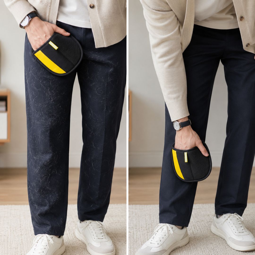 Gant ramasse-poils Hundsy - surface velours electrostatique
