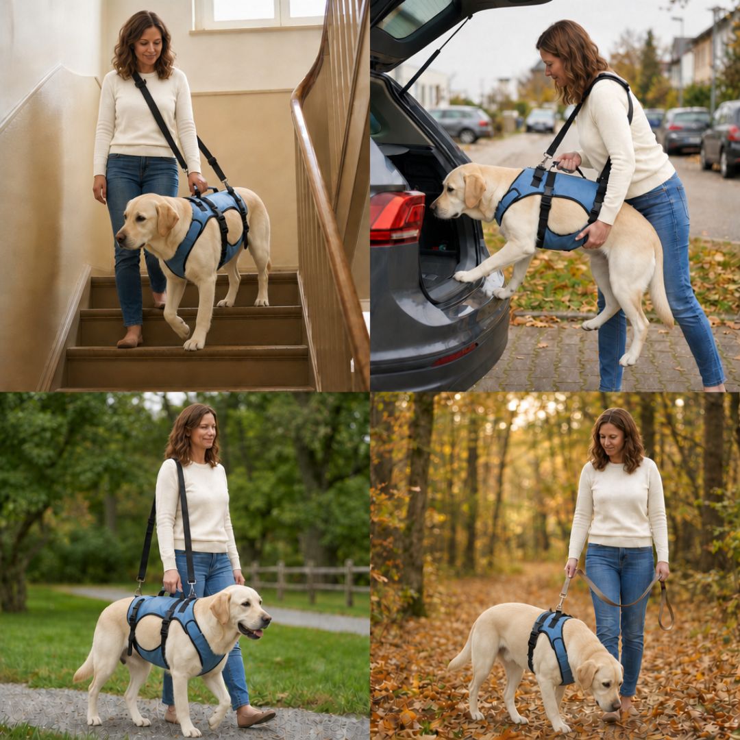 Harnais de soutien pour chien avec poignée de levage | ORKA