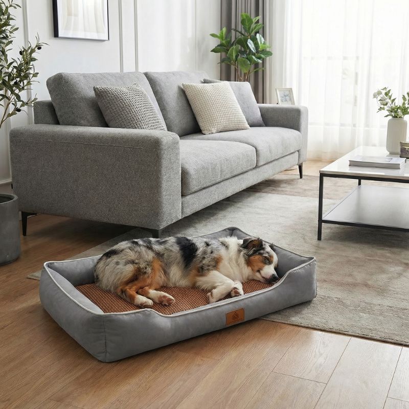 Lit pour chien respirant BALI HUNDSY — coloris gris
