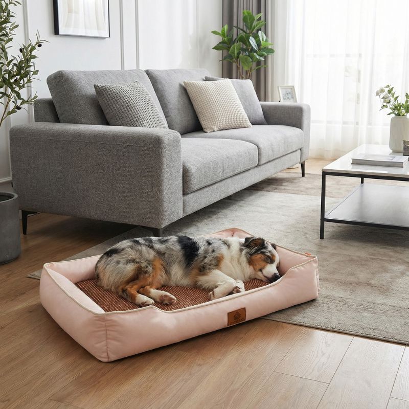 Lit pour chien respirant BALI HUNDSY — coloris rose