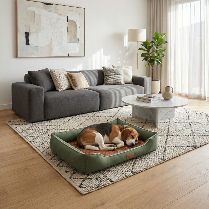 Lit pour Chien Respirant - Tapis Rafraîchissant & Rebord Confort | BALI