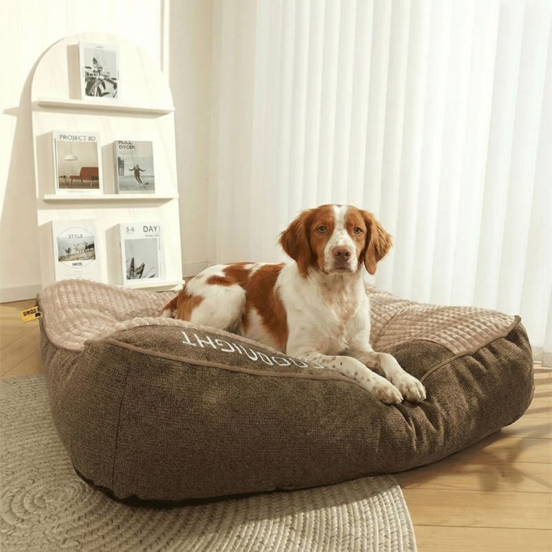Grand Lit pour Chien Ergonomique - Espace XXL & Housse Lavable | HELSINKI