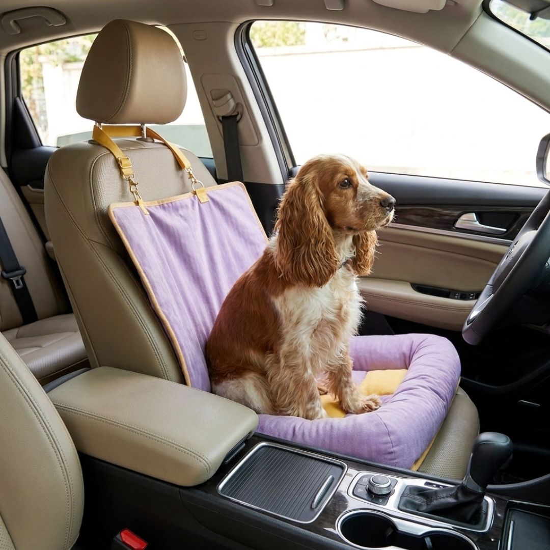 Housse siège auto pour chien NAYA HUNDSY — coloris violet