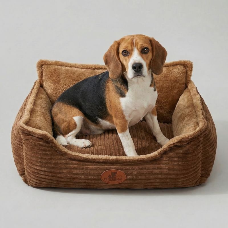 Panier pour chien velours CORDUROY HUNDSY — coloris marron