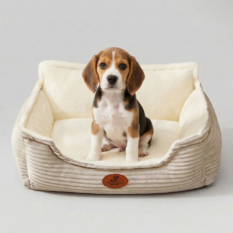Chien avec Panier pour chien velours CORDUROY HUNDSY